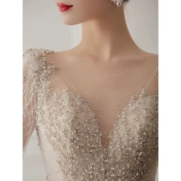 Robe de mariée légère queue de poisson