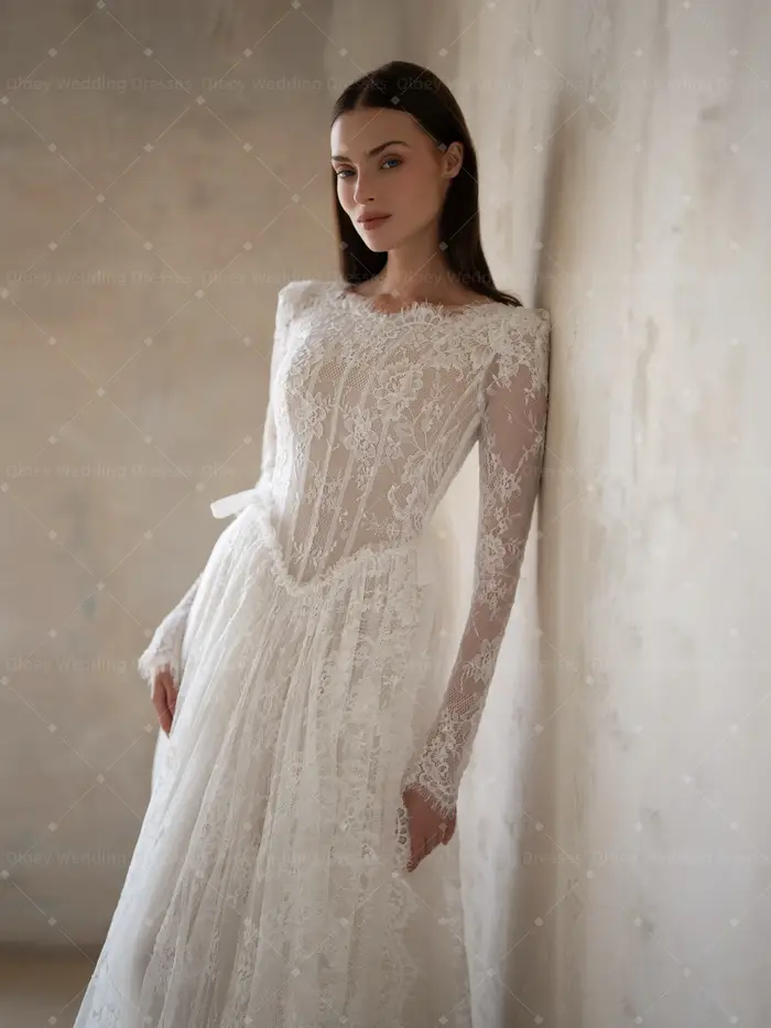 OLOEY 2026 Robe de mariée personnalisée en dentelle