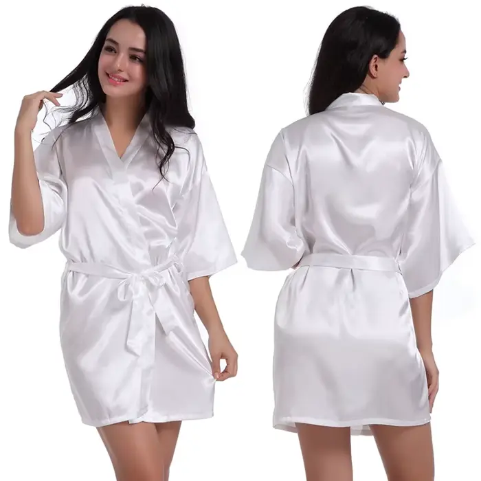 Robe courte en satin soyeux pur pour femmes, robe de soirée de demoiselle d'honneur, vêtements de nu