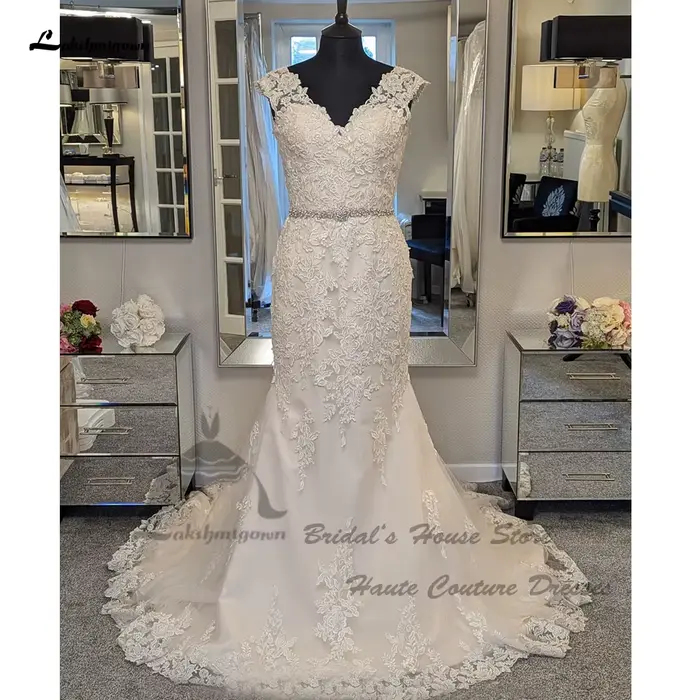 Robe de mariée sirène vintage en dentelle