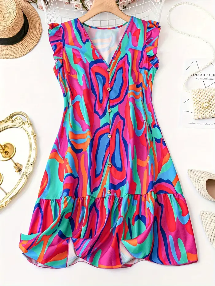 Robe éthérée à manches fluides pour femmes, tenue Maxi décontractée, Style bohème, imprimé Floral, c