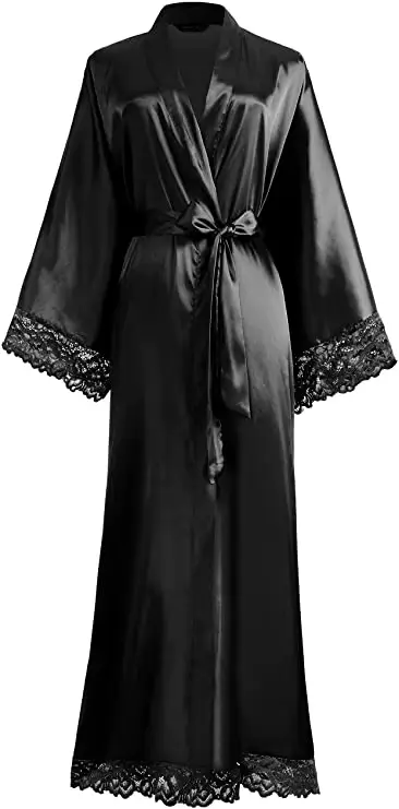 Robes en dentelle et satin de soie pour demoiselles d'honneur, robe de mariée longue, peignoir pour 