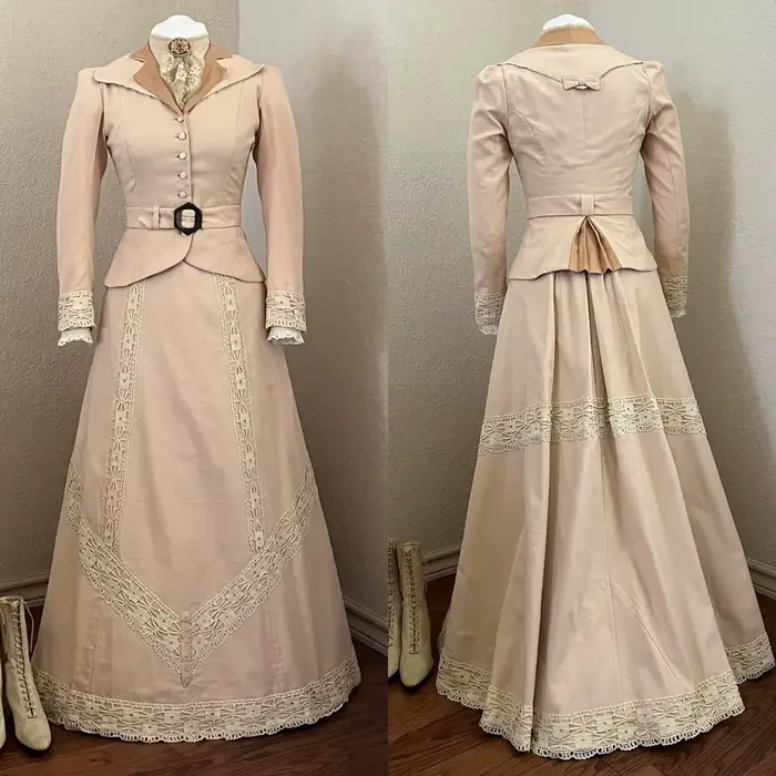 Robe de Jour Victorienne Edwardienne du XIXe Siècle