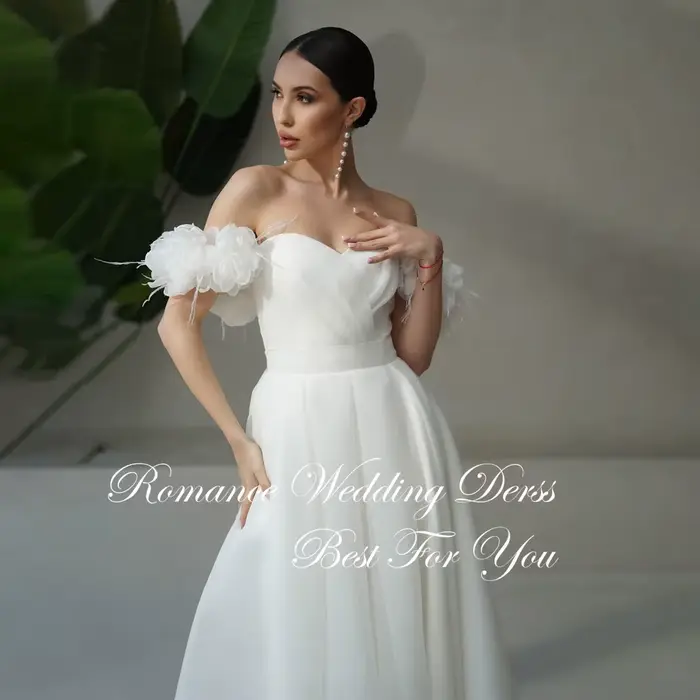 Robe De mariée princesse plissée à fleurs