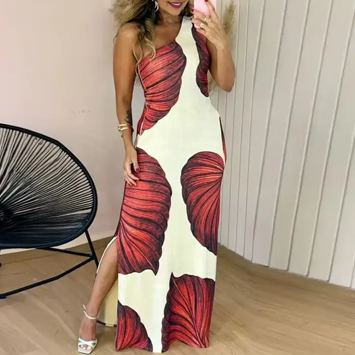 Robe longue élégante sans manches pour femmes