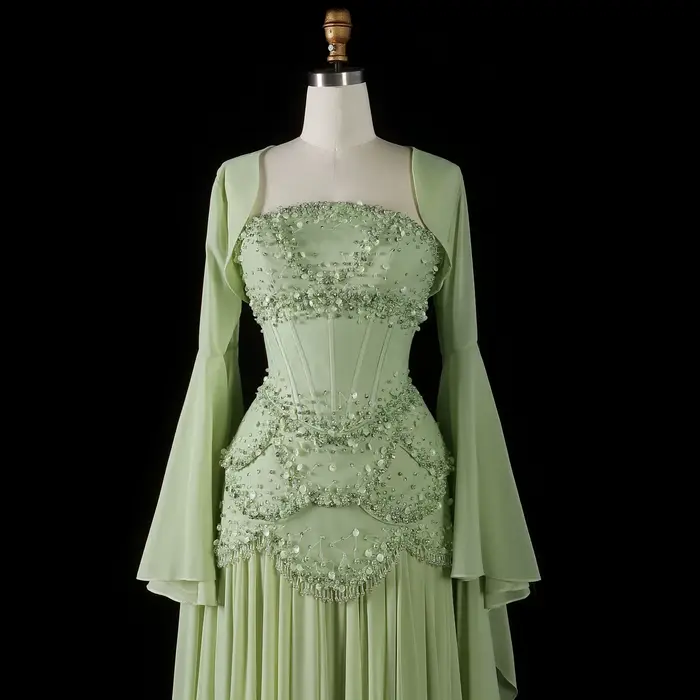 Robe de soirée élégante en mousseline de soie blanche avec doublure et veste, style exquis, perles et cristal, pour femmes de tous les âges, occasions formelles