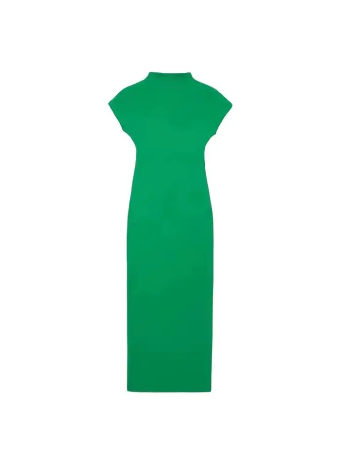 Femmes mode ajusté tricot robe mi-longue Vintage col rond manches courtes robes féminines robes Mujer