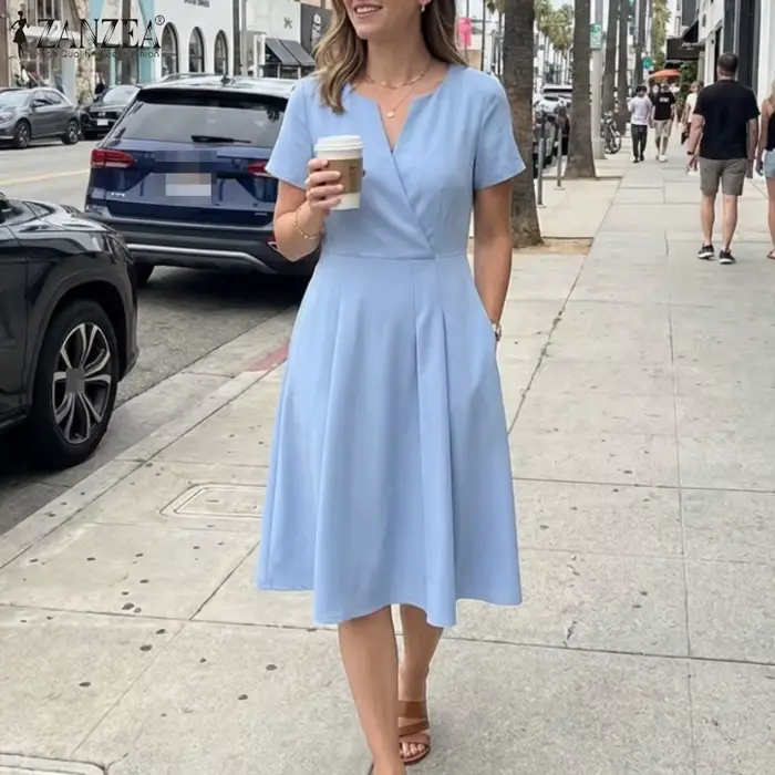Robes mi-longues élégantes et minimalistes pour femmes