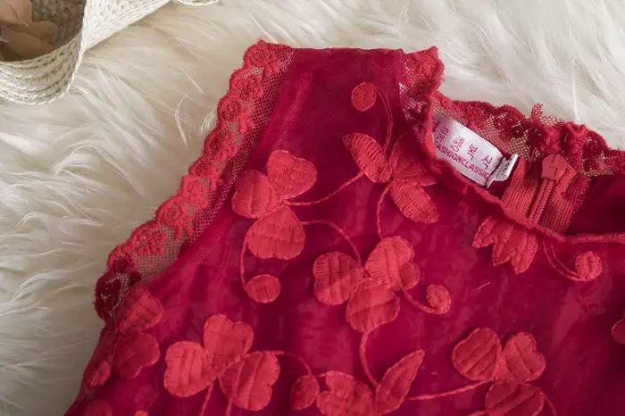 Robe blanche d'été pour filles tenue de princesse en dentelle brodée de fleurs pour enfants de 3 à 8 ans fêtes d'anniversaire vacances