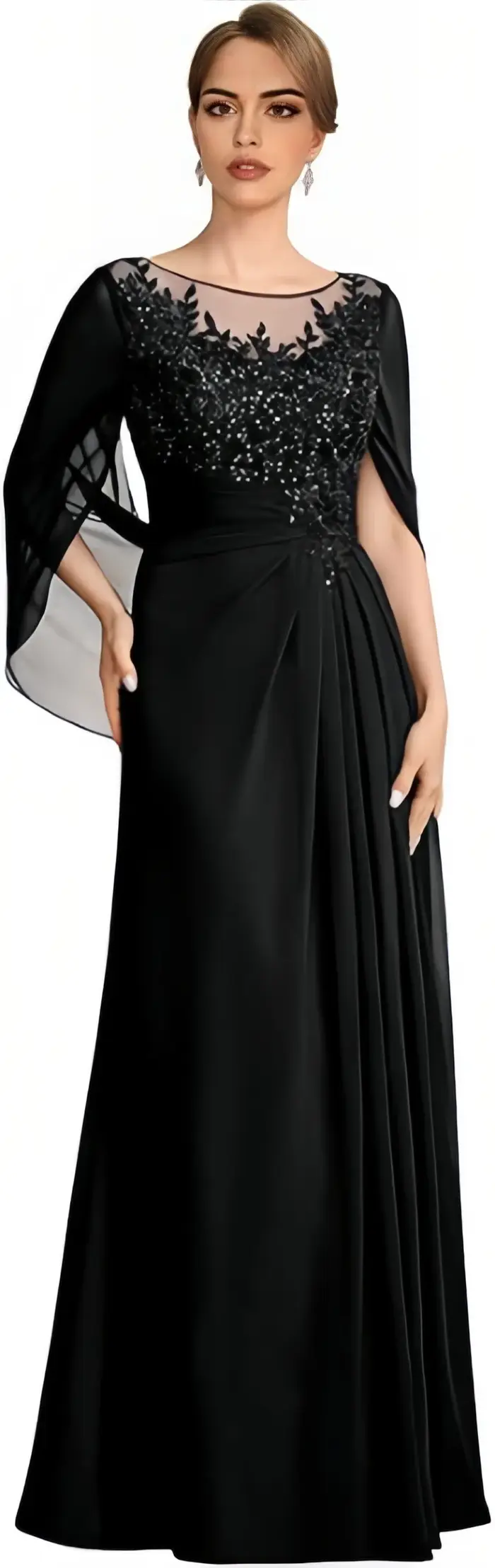 Robes mère de la mariée plissées à paillettes