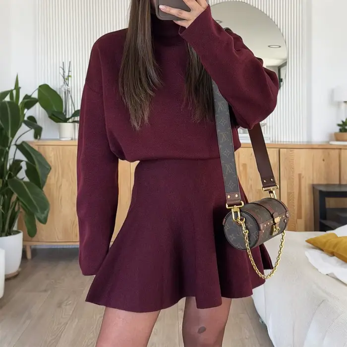 Robe pull à manches longues pour femmes