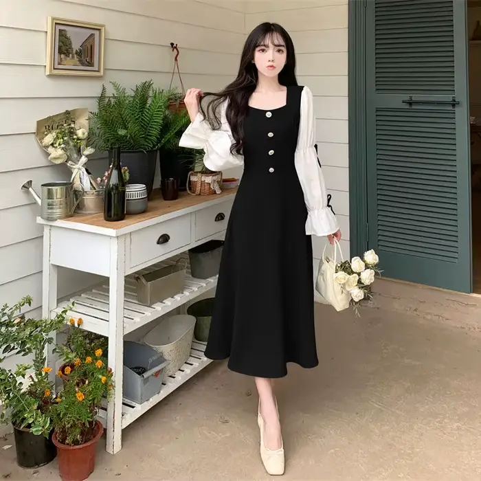 Occasion formelle femmes robes à manches longues printemps automne 2025 haute qualité luxe en vente