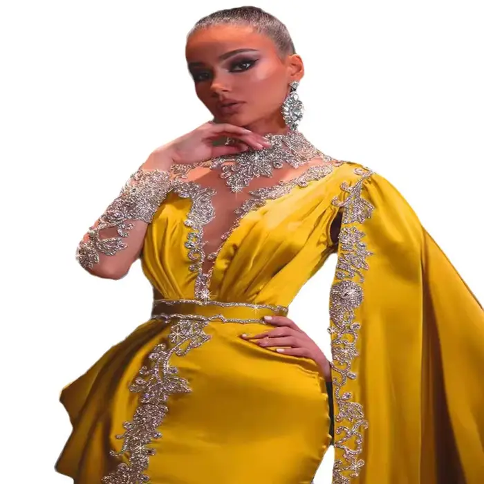 Robe longue à paillettes dorées pour femmes, jupe complète, taille haute, élégante pour soirées et événements spéciaux