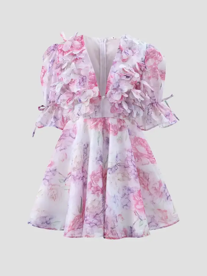 Mini robe Chic à imprimé Floral