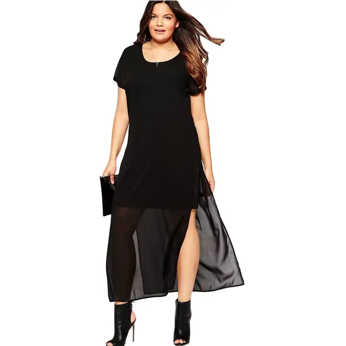 Robe Longue en Mousseline de Soie pour Femme
