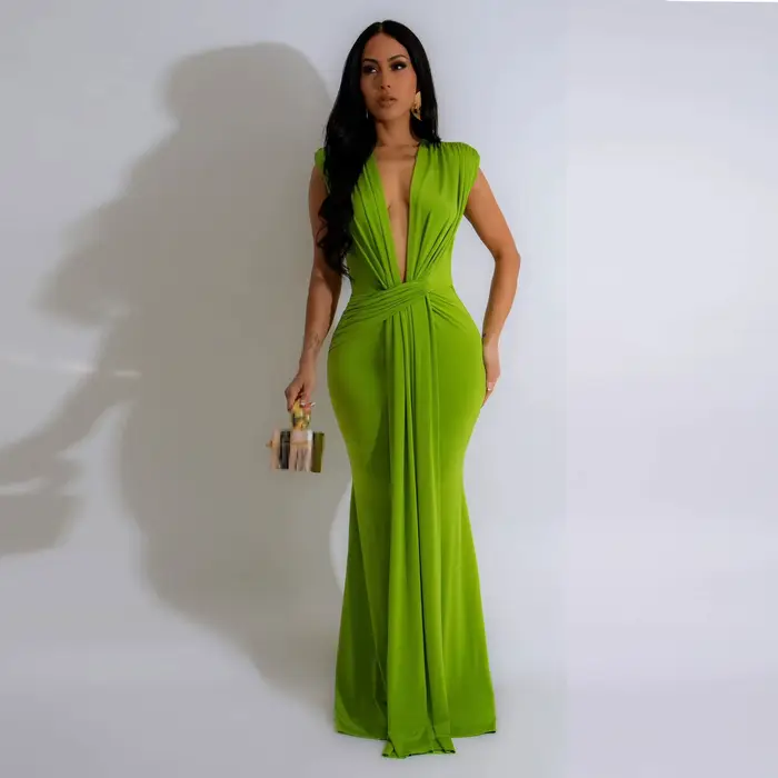 Robe de soirée élégante polyester décontractée pour femmes occasions spéciales anniversaires et soirées de gala