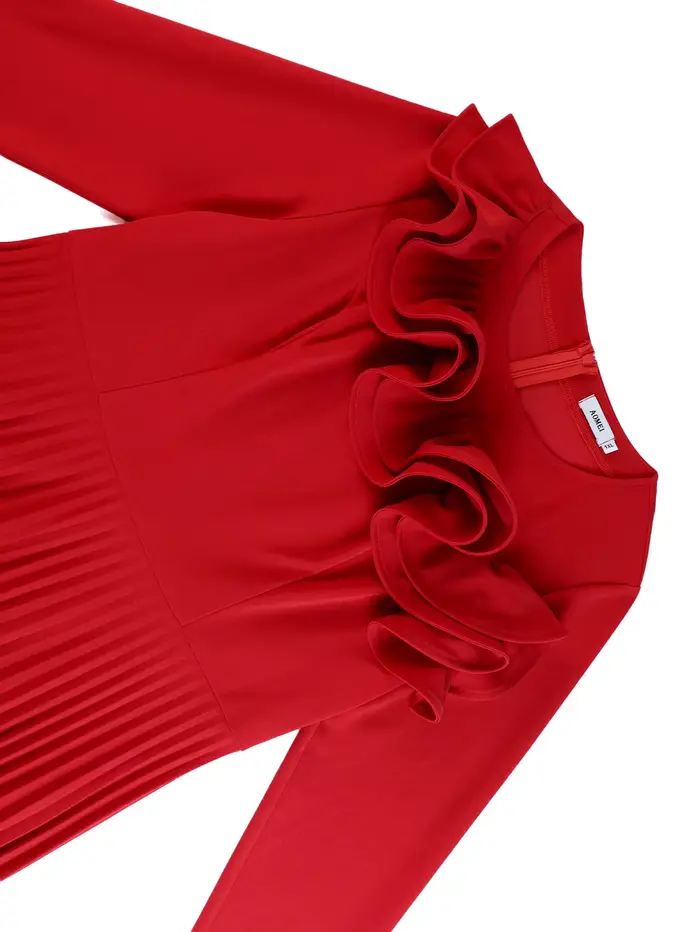 Robe trapèze rouge élégante pour femmes