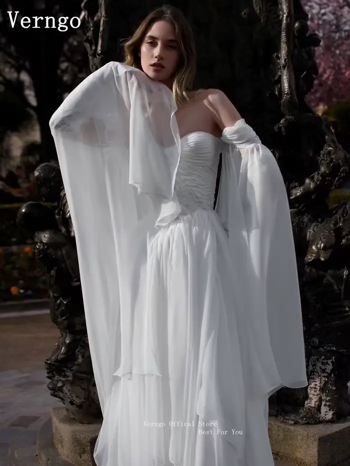 Verngo – robe de mariée royale en mousseline de soie