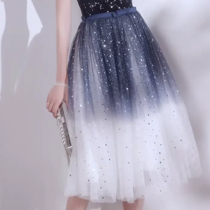 DongCMY-Robe de Bal Courte en Tulle à Paillettes
