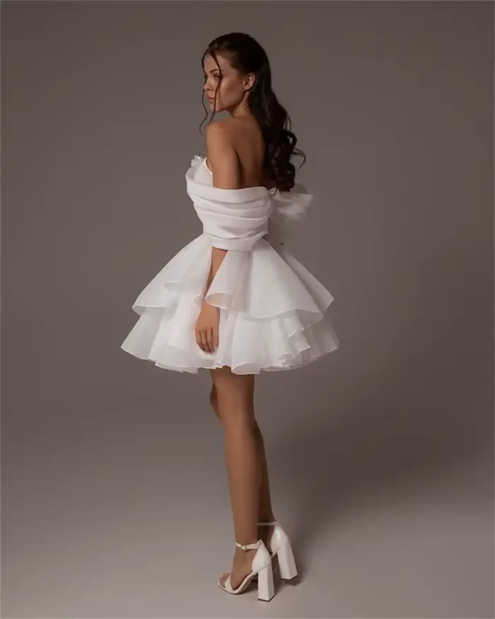 Robe de Bal en Organza DIANRUO Élégante Personnalisée pour Femmes Occasions Spéciales Blanc Bleu Noir