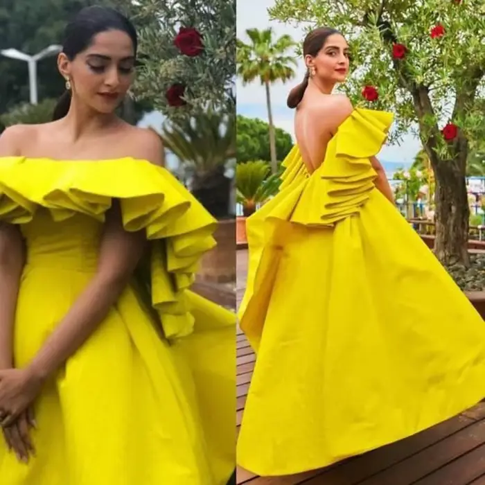 Robe de Soirée Jaune Citron pour Femme