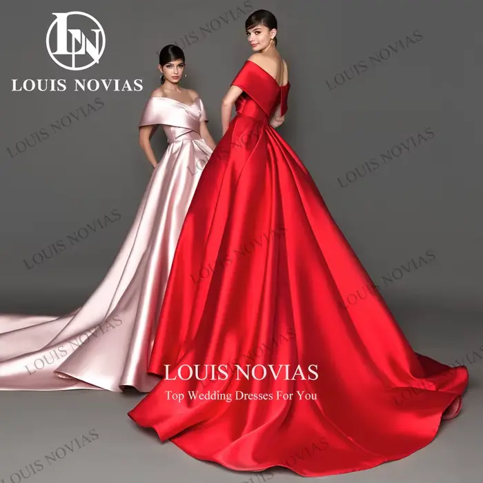 LOUIS NOVIAS robes De soirée pour femmes délicat col en v hors De l'épaule drapé