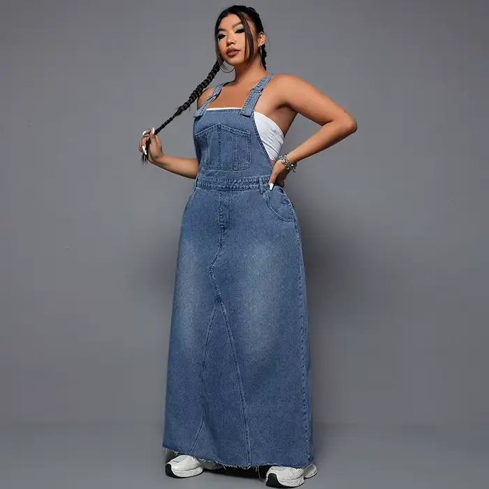 Robe Salopette en Jean pour Femme