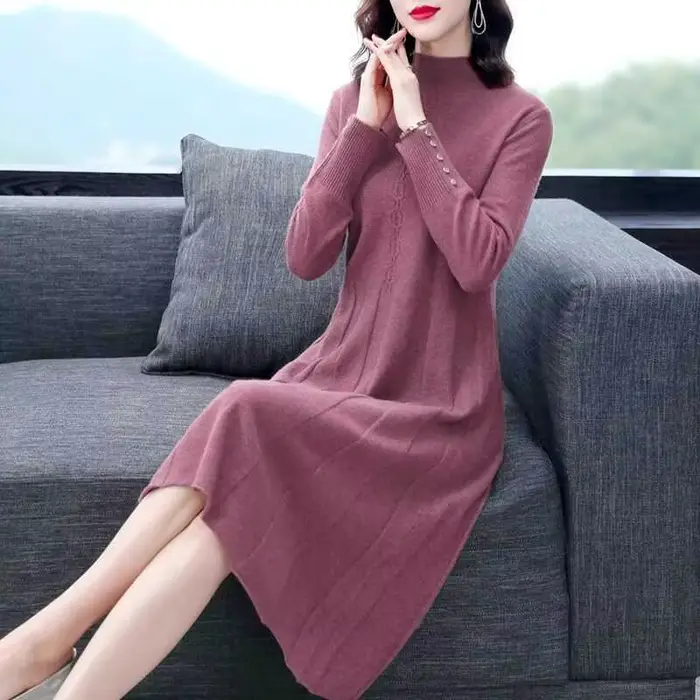 Robe manteau tricotée pour femmes