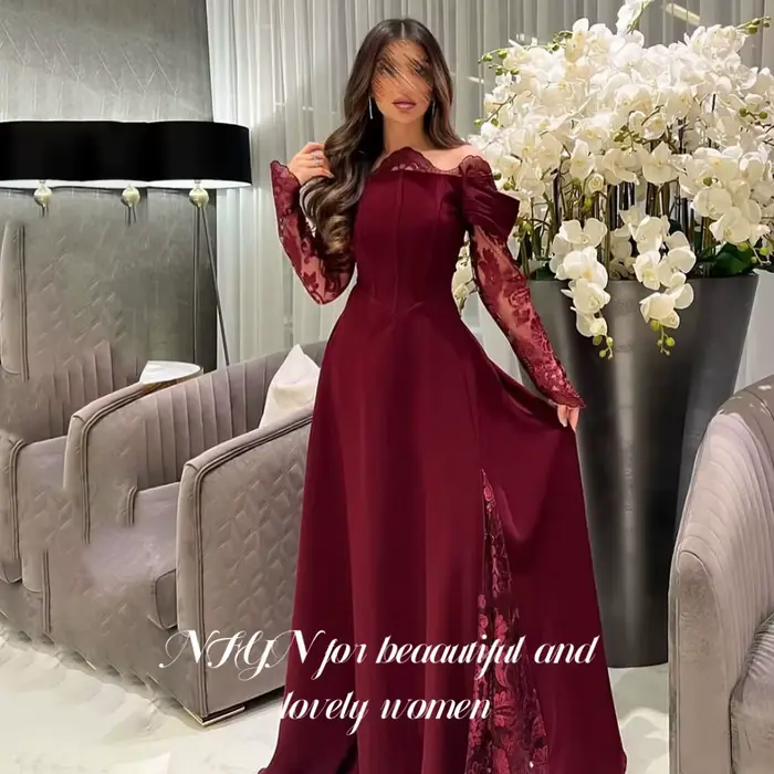 NFYN – robe de soirée élégante bordeaux
