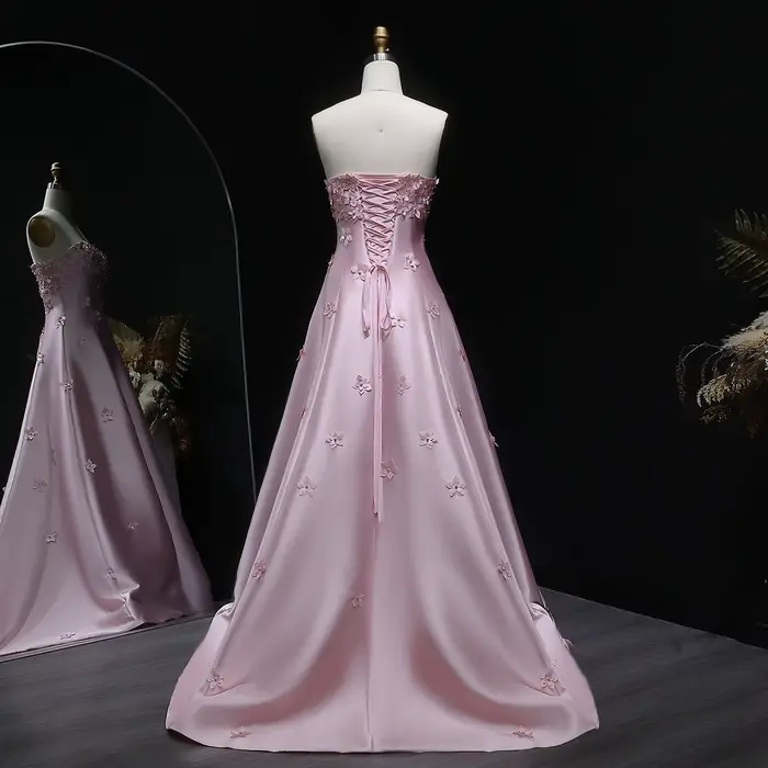 Sharon Said – robe de soirée élégante en Satin rose