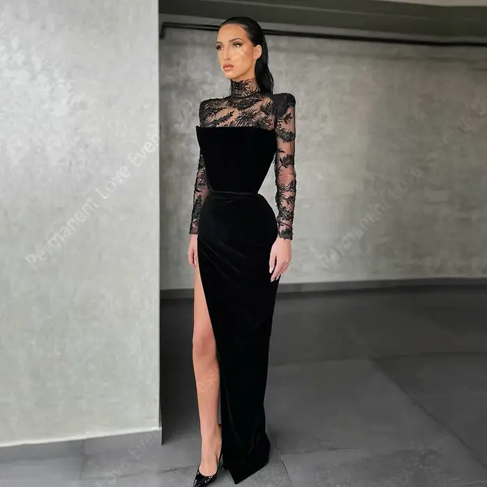 Robe De soirée élégante noire pour femmes