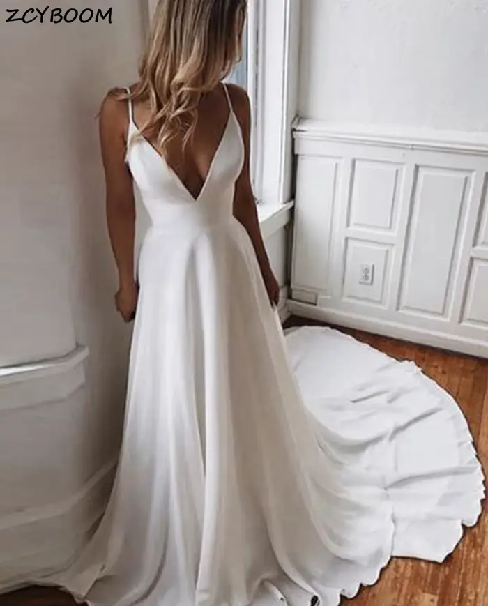 Robes de mariée personnalisées 2026 pour femmes, élégantes, sans manches, blanches, Vestidos De Novi