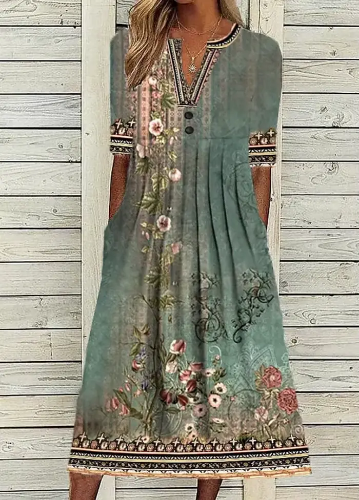 Mode robe décontractée élégante femme à manches courtes robe ample femme tempérament vacances robes 