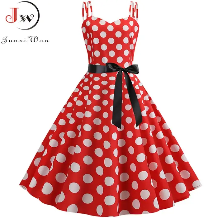 Robe vintage rockabilly à pois pour femmes grandes tailles, décontractée et élégante pour soirées estivales et occasions spéciales