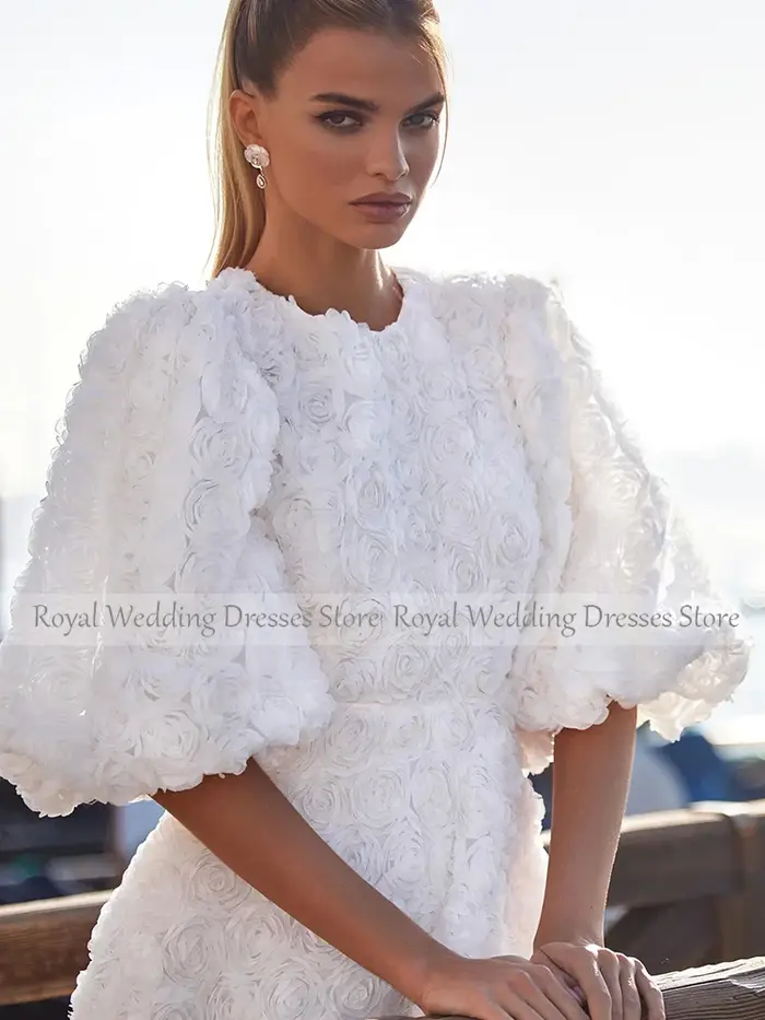 Robe de Mariée Civile Élégante en Mousseline de Soie Blanche