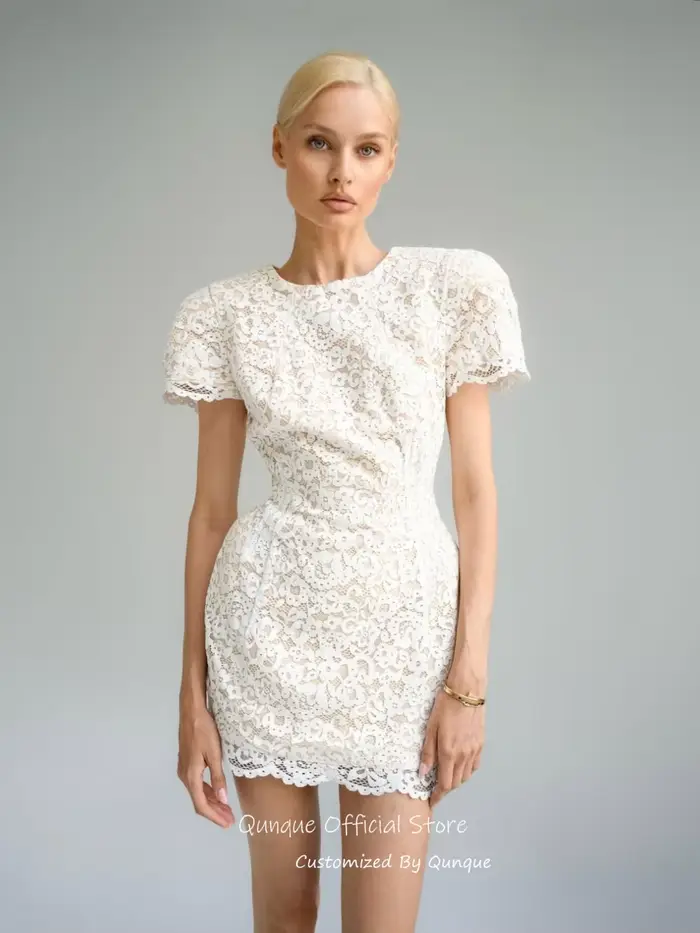 Robe de mariée Qunque 2026 au-dessus du genou