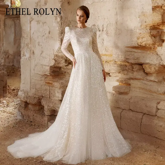 ETHEL ROCircN-Robes de mariée musulmanes pour femmes