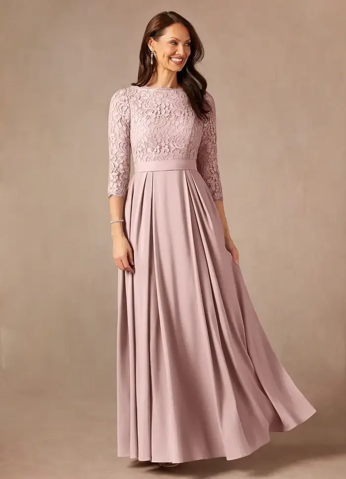 Robe de soirée élégante en satin rose sirène drapée