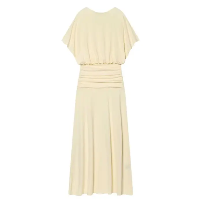 Robe longue plissée pour femme, nouvelle collection été 2026, style chic et élégant, idéale pour les