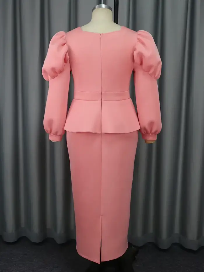 Robe longue rose pour femme