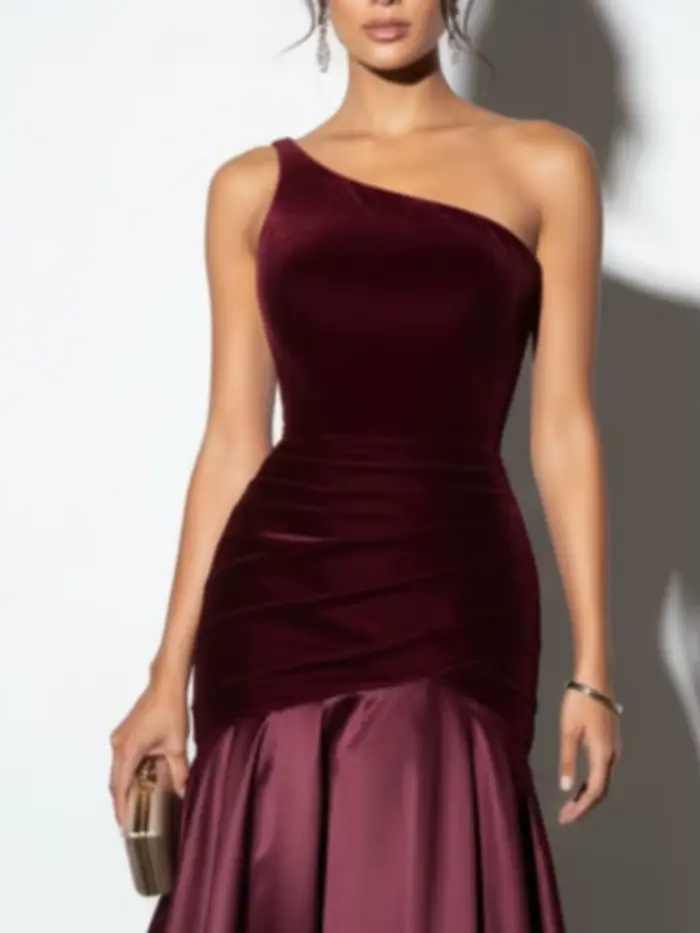 Robe de soirée bordeaux pour femme 2026