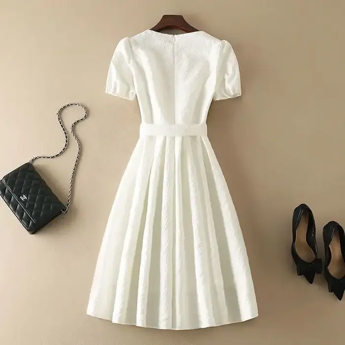 Femme robe robes de soirée pour femmes Midi bal blanc