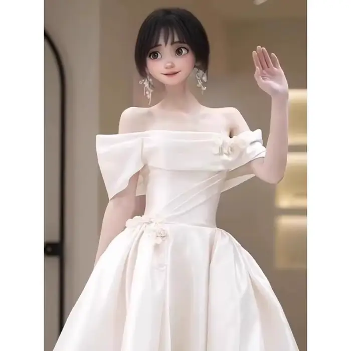 Robe de mariée légère en Satin
