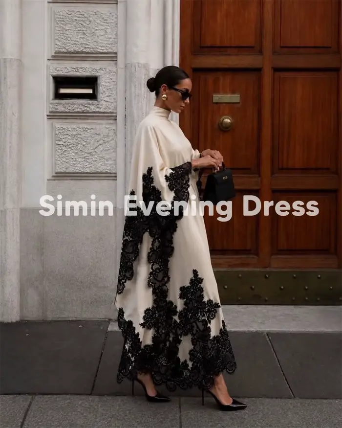 Robe de soirée élégante Simin à col montant