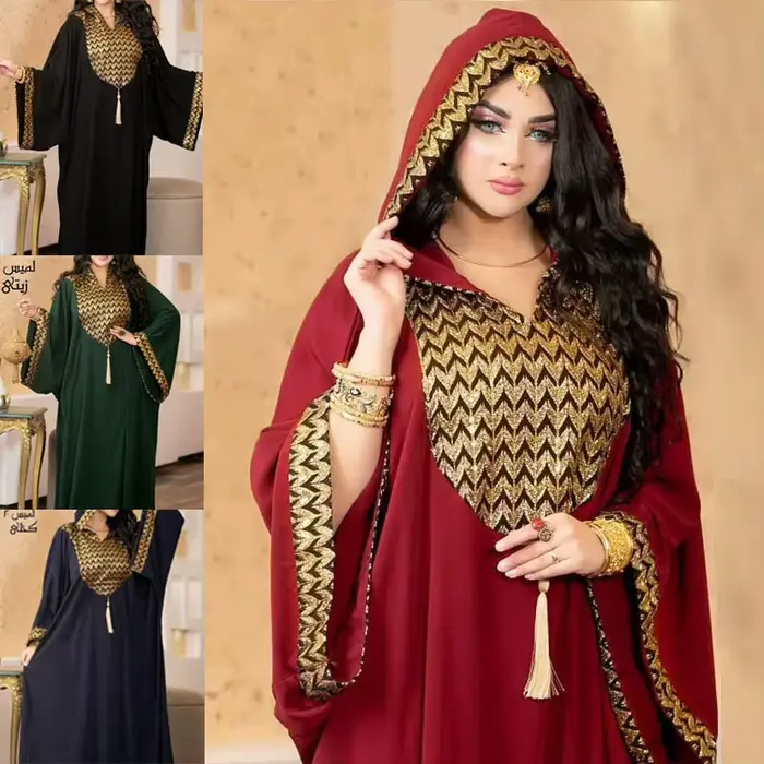 Robe de soirée africaine à capuche pour femmes musulmanes