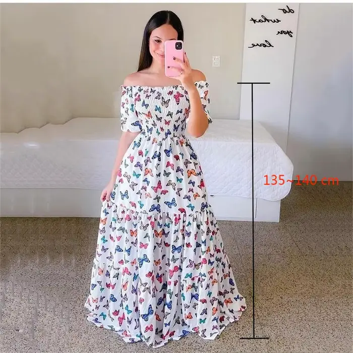 Robe Longue à Fleurs pour Femme
