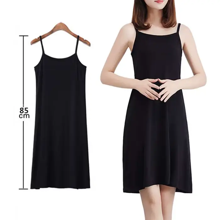 Jupon adapté aux jupes courtes pour femmes, robe moulante unie, service à domicile, chemise de nuit à bretelles, jupe de fond, sac de hanche