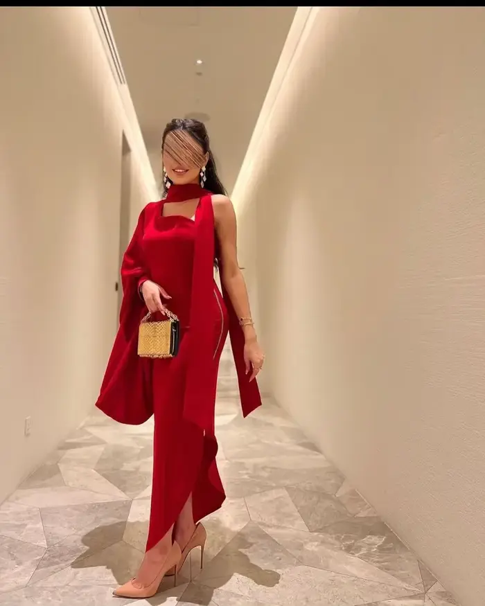 Robe de soirée en Satin rouge