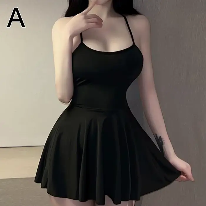 Robe plissée micro-mini sexy pour femme, style bandage, lisse, uniforme, nuisette, tenue de soirée,