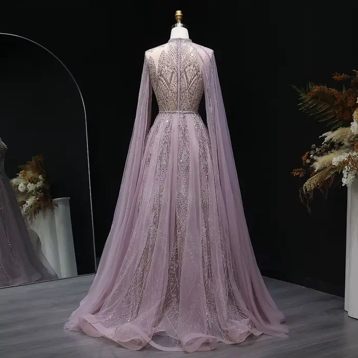 Sharon Said-Robe de Soirée de Luxe Rose de Dubaï